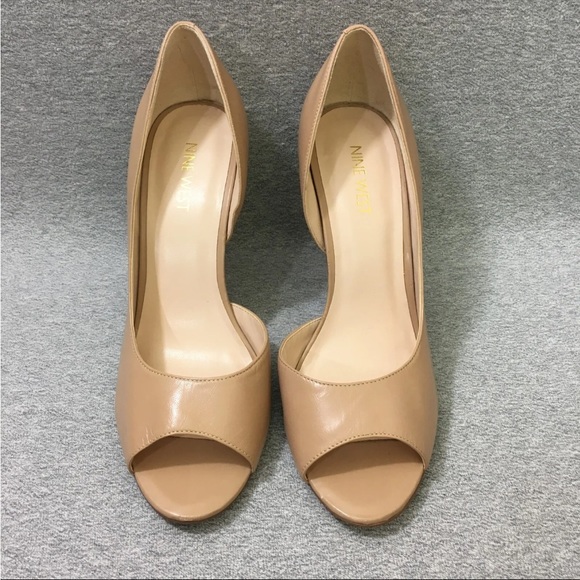 Nine West Beige open toe D’orsay heels - Picture 1 of 5